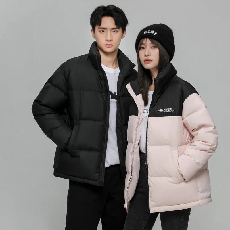 High Quality White Duck Down Jacket Men's  Women's Winter New Stand Collar Parka Leisure Fashion Warm Jacket Coat Drop Shipping