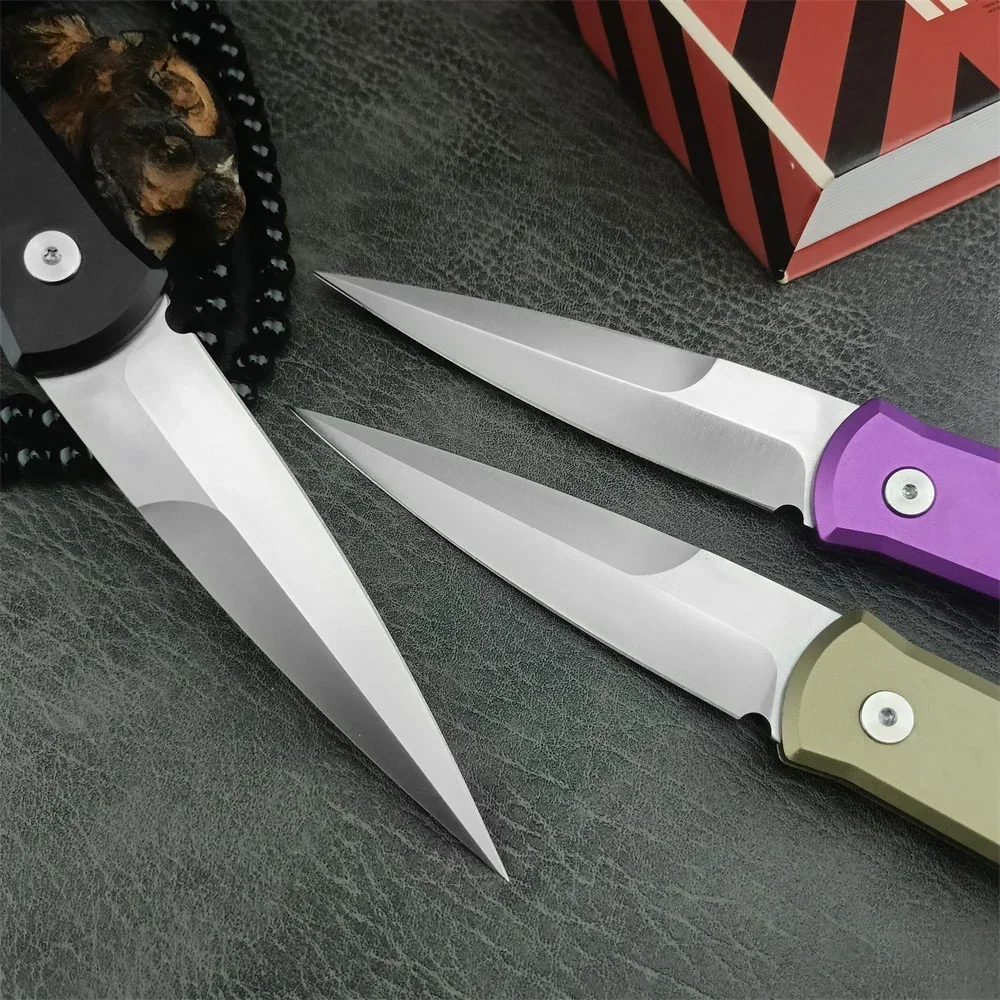 Folding Pocket Knife D2 Steel Blade Aluminum Handle Outdoor AU TO Knife Camping Hunting Self Defense EDC Tool Tactical Knife