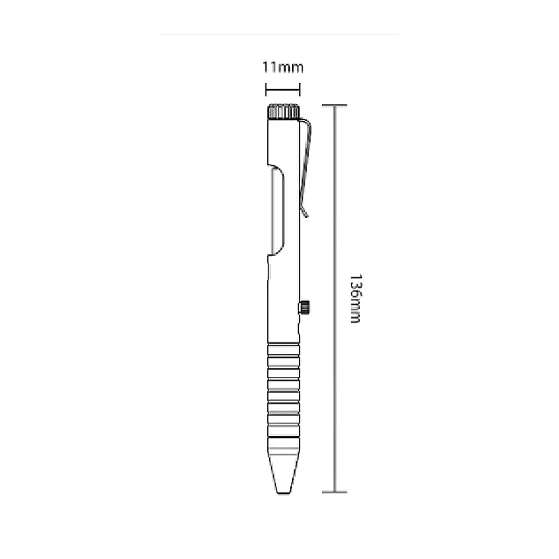 EDC-Outil d\'autodéfense portable en alliage de titane TC4, brise-vitre extérieur, outils de vis DulPen multifonctionnels