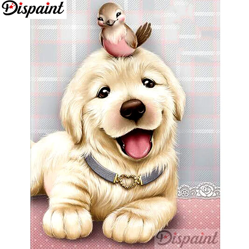 

Dispaint Full Square/Round Drill 5D DIY Diamond Painting "Animal dog" Embroidery Cross Stitch 3D Home Decor A12847