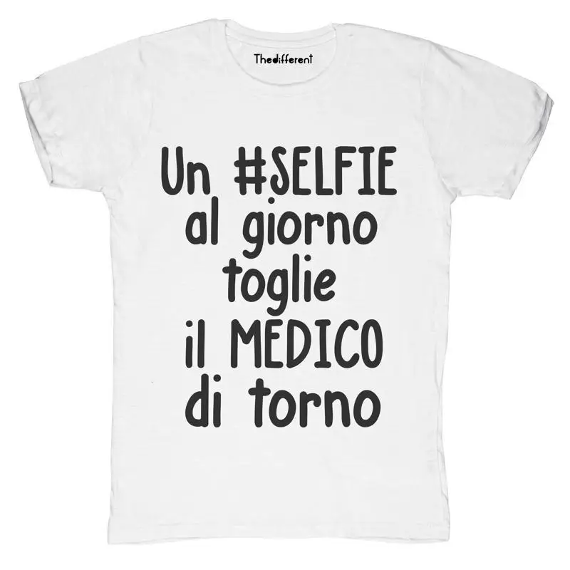 Nuova T-shirt Fiammata Uomo Selfie Al Giorno Medico Idea Regalo