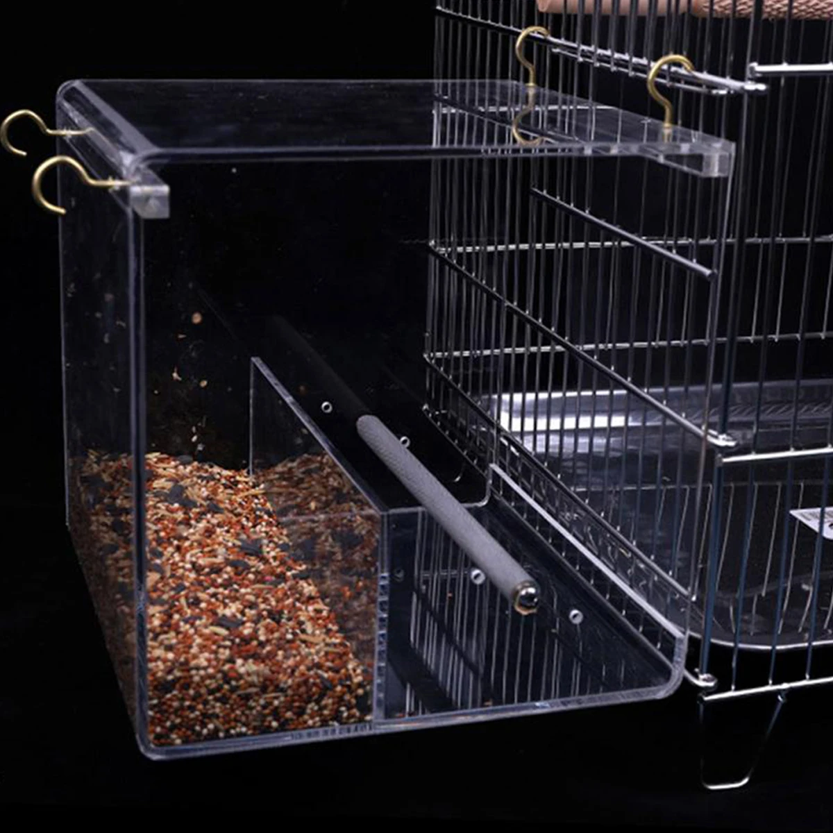 

Clear Bird Feeder Extra Thick Acrylic Durable Tray 4 Cups Easy Clean Drain Holes Suction Window Feeding Station Wild Birds Gift