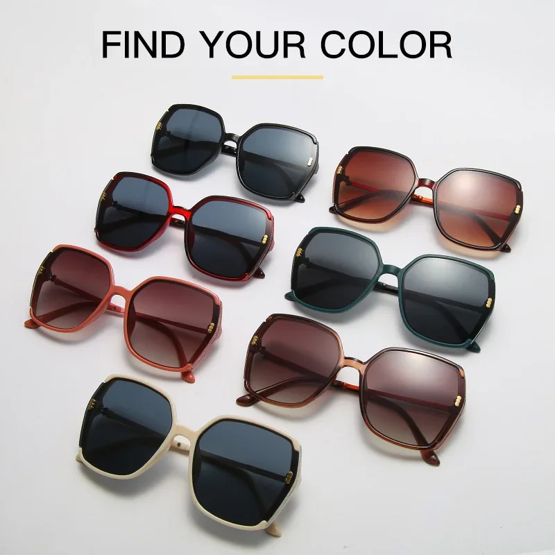 نظارات شمسية جديدة لعام 2022 للنساء لصور الشارع L نظارات شمسية VINS Tiktok باللون الأحمر مع تظليل سائق البضائع هان