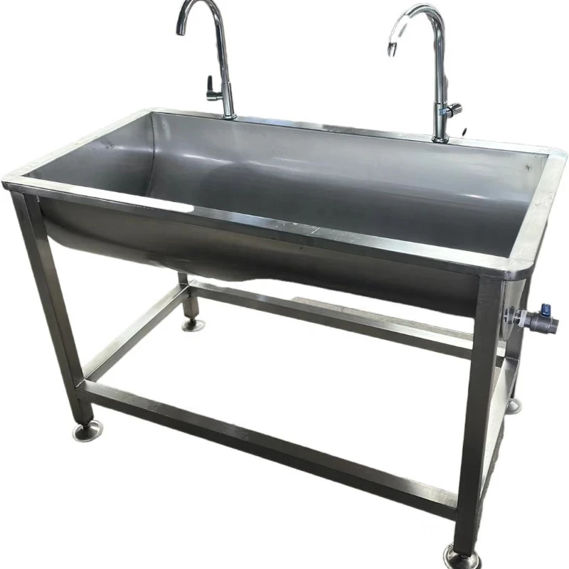 stainless steel chicken washing basin in slaughterhouse equipment