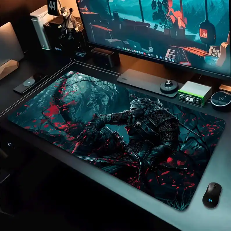 

Witch Hunter Monster Slayer Mouse Pad Large Rubber Anti-slip PC Desk Accessories Mousepad for Offices & Gamer Keyboard Decor Mat