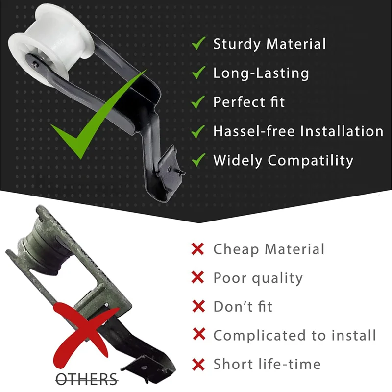 BISM 691366 Idler Pulley Exact For Whirlpool Kenmore Sears Dryer Replace W10612905 WP691366VP WP691366 AP6010582 239477