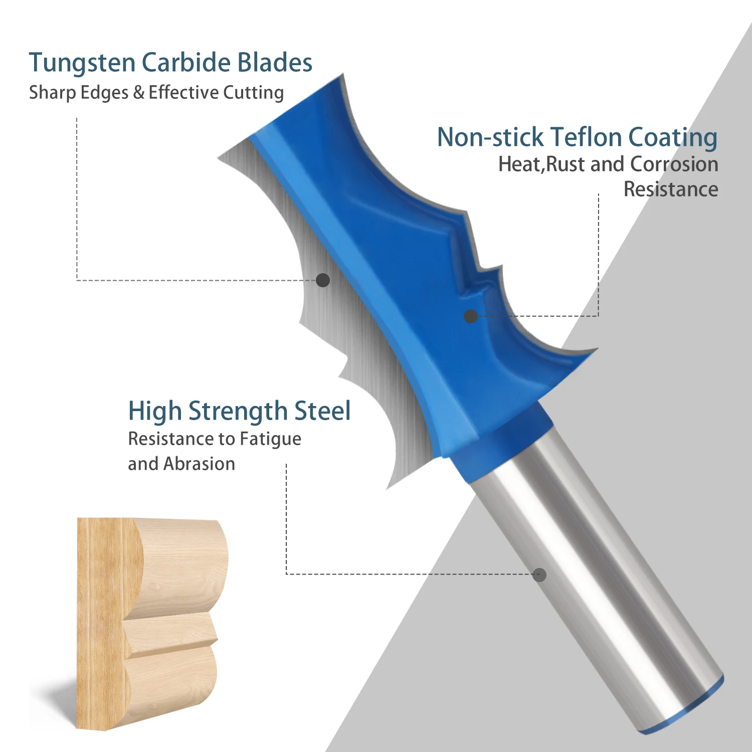 Fresas untuk router madera 1/2 ′ 01.12mm shank Router Bit sandaran tangan pisau Tungsten Woodworking fresas untuk tupia de madeira