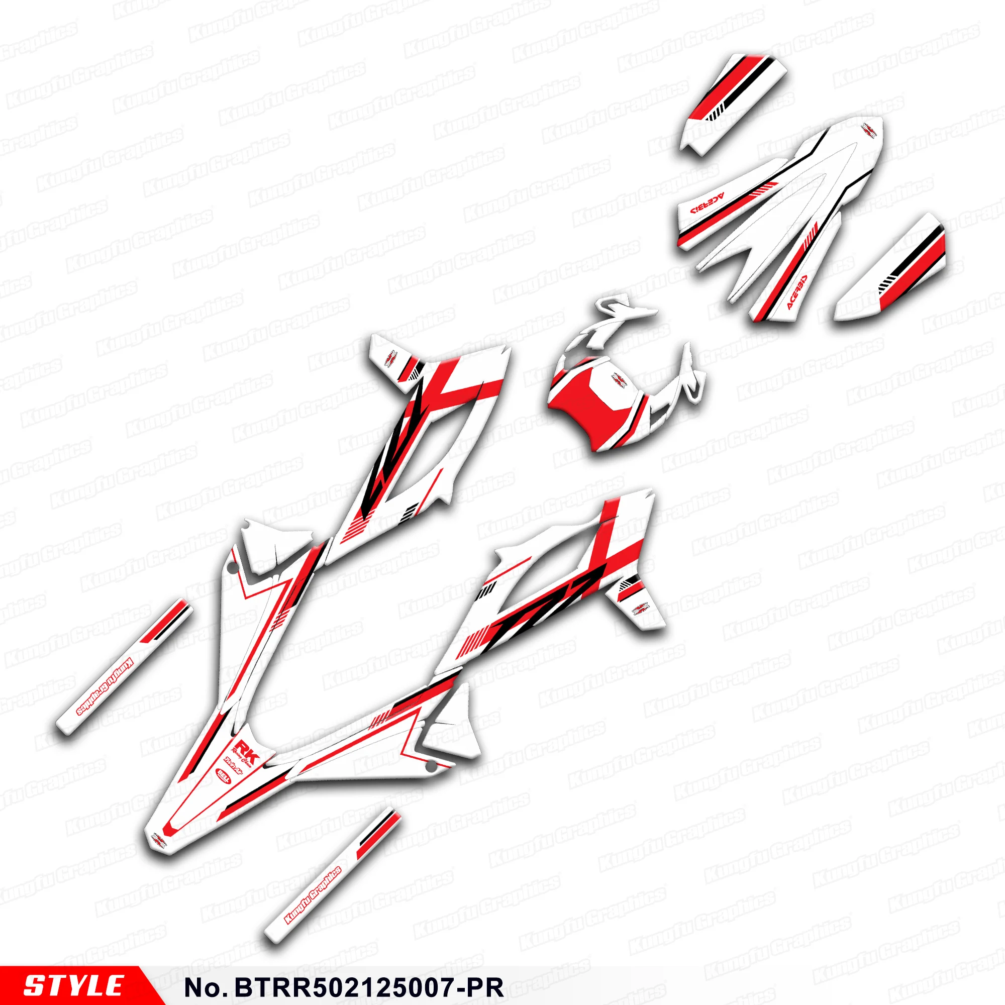 

JY RACING Dirtbike Graphics Motorcycle Stickers for BETA RR 50 Race 2021 2022 2023 2024 2025, BTRR502125007-PR