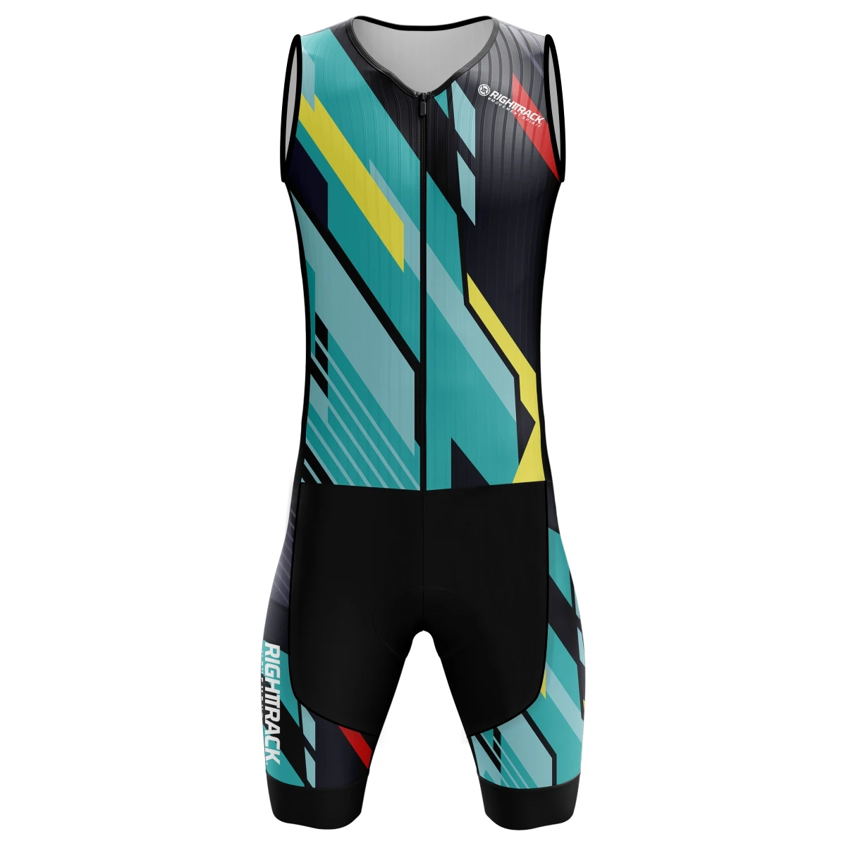 RT Performance Trisuit MEN\'S Colorful Sleeveless Triathlon Jumpsuit Summer Skinsuit Swimming Cycling Running Competition Apparel