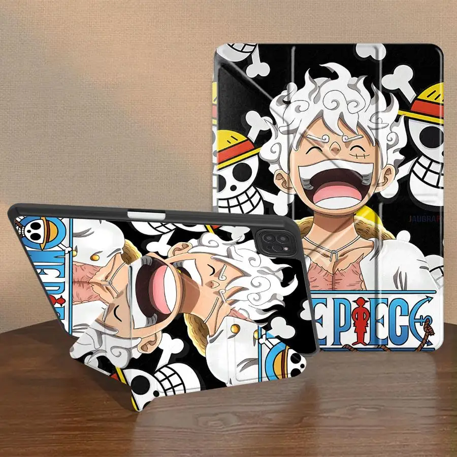 One Pieces Luffys Logo Tablet Case For iPad 9th Air 8 M2 M3 3 Mini 7 6 5 10th Gen 12th Pro M4 13 2025 2026 11th With Pen Slot