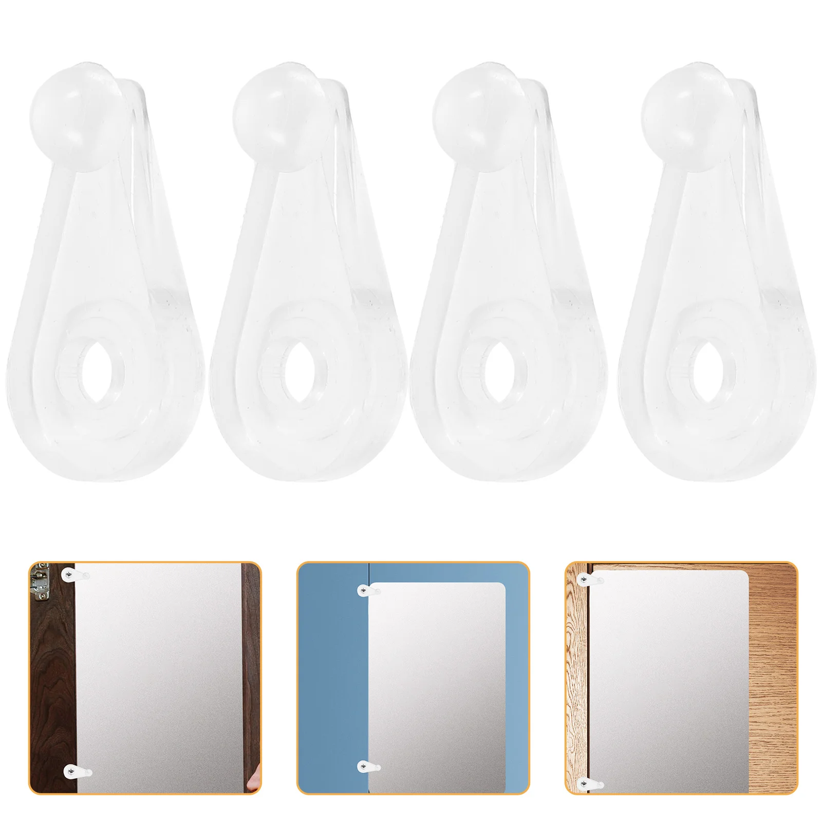 20Pcs Glass Holder Clips Strong Mirror Clips for Acrylic Wood Panels Wall Mounting Fixing Screws Installation Clamps 304