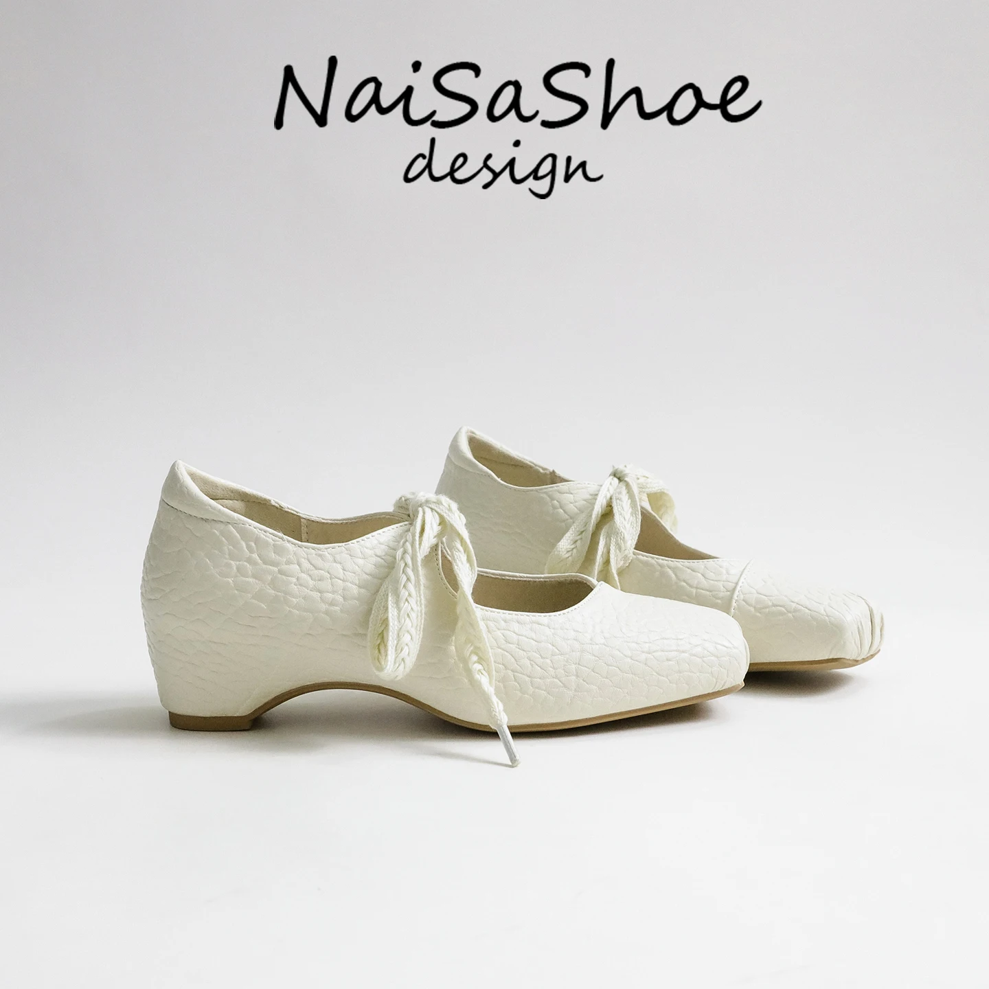 mary-jane-ballet-flats-women's-shoes-creamy-vintage-style-with-skirts-ribbon-tie-pig-nose-low-cut-single-shoes-increased-height