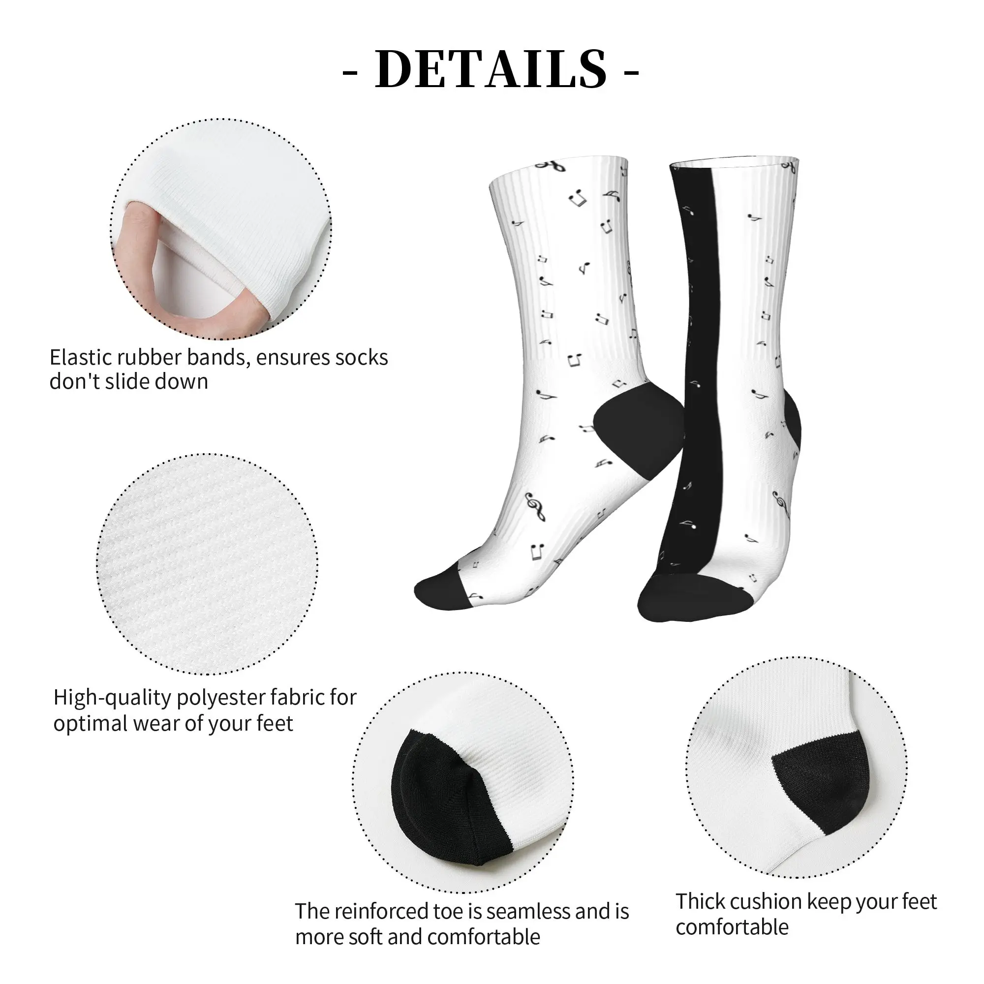 أضيق الحدود مفاتيح البيانو الموسيقى ملاحظات جوارب الرجال الجوارب لينة تنفس الجوارب الموضة الربيع الدراجات المضادة للانزلاق تصميم الجوارب هدية