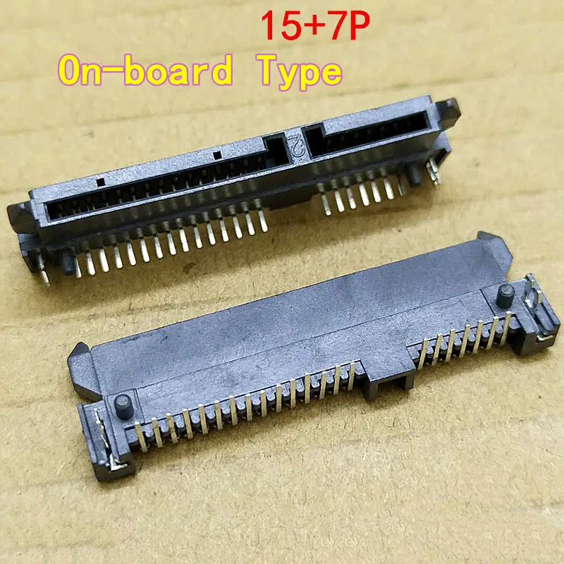 10PCS SATA Hard Disk Interface Socket 7+15P Female Header 90 Degree Bent Pin Plug-in Board-type Socket On-board Type Off-board