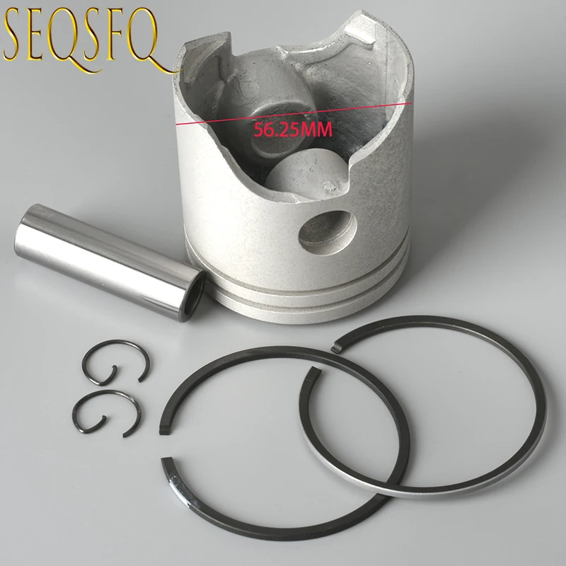 

56.25mm For Yamaha Piston Set 6E7-11635-00 Outboard Motor 2 Stroke 9.9HP 15HP Oversize 025 Parsun Hidea Seapro HDX 6E7-11635-00