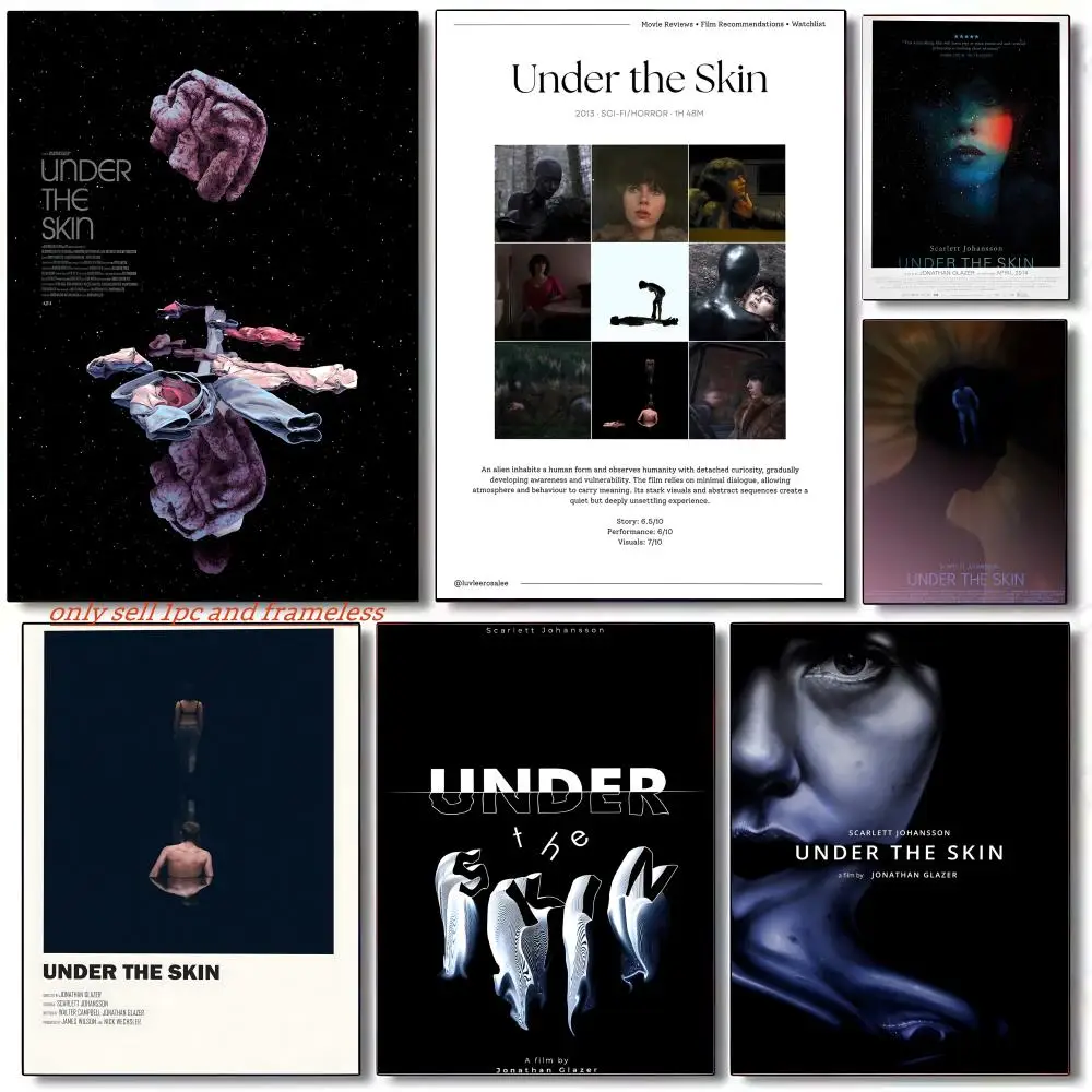 Science fiction film U-Under the Skin Poster Wall art poster paintings are suitable for clubs living rooms and bedroom