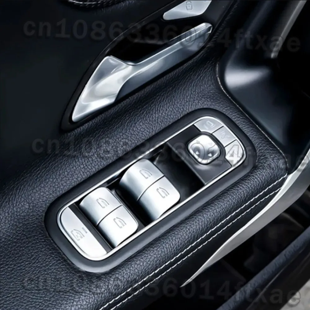 

For Mercedes Benz A B GLA GLB CLA Class W177 W247 H247 X247 Car Inner Door UnLock Button/Window Glass Lift Button Trim Stickers