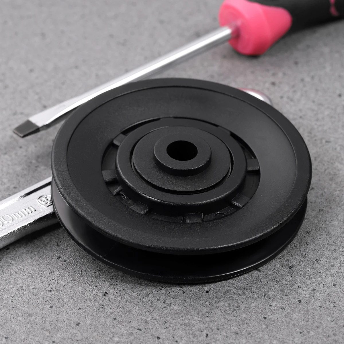 

WINOMO Pulley Wheels Universal Wearproof Abration Bearing Pulley Wheel Guide Wheel Equipment Part (Black)