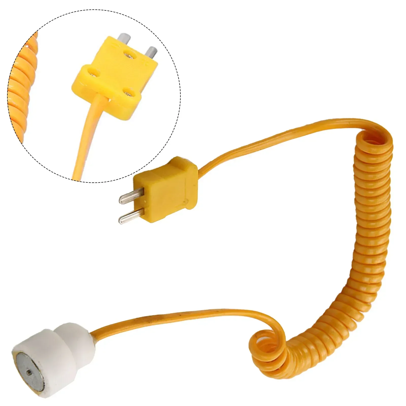 Magnetic Bearing Temperature Probe Circular Magnetic Series K Type Thermocouple with Yellow Plug Measuring Head