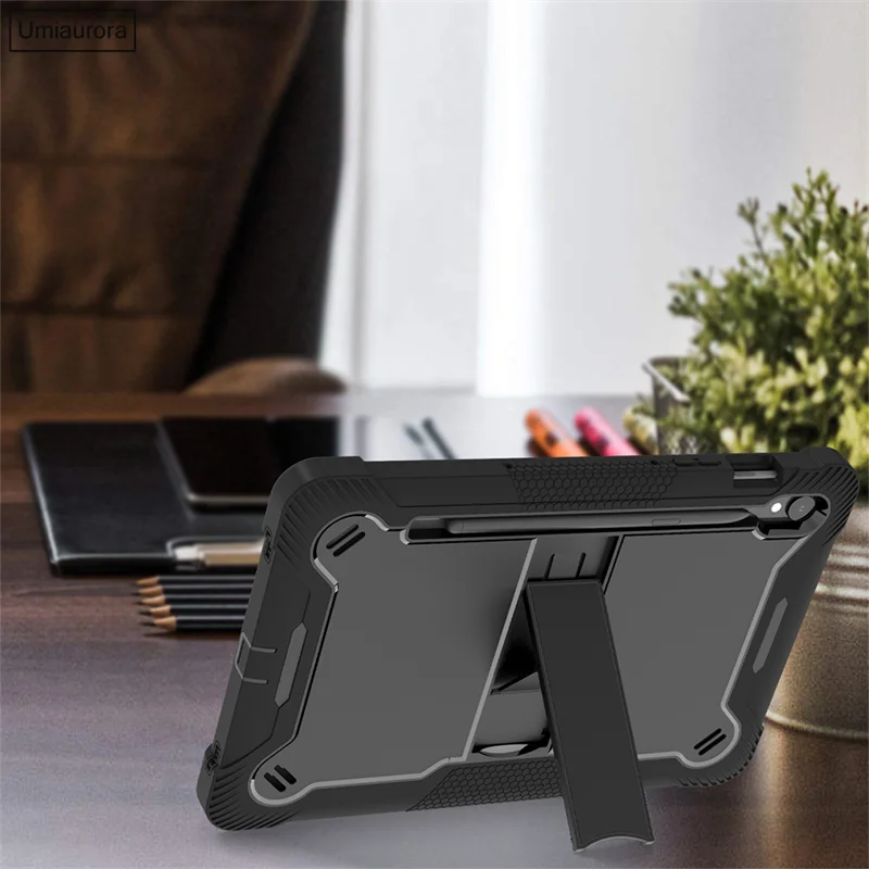 

For Samsung Tab S7 S8 S9 FE+ Plus S10+ Ultra 14.6" SM-X920 X620 X820 X610 Shockproof Stand Pencil Holder Tablet Case Armor Funda