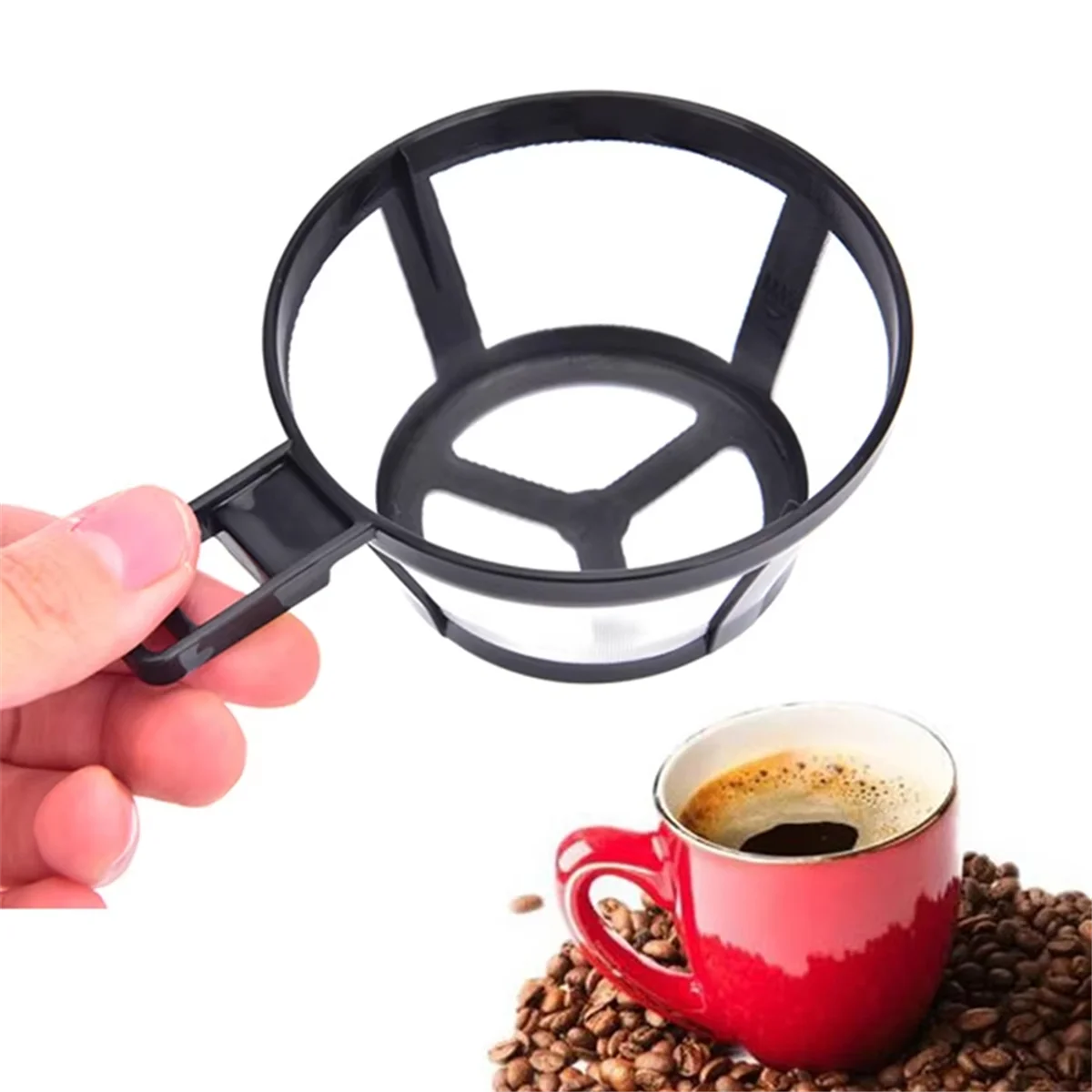 

ABYA Adjustable Ground Coffee Filter Screen - Ergonomic, Protable Design for Precise, Easy-to-Clean Grinding Experience