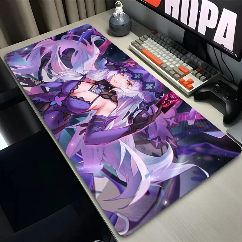 

Mouse Pad Office PC Gaming Accessories Keyboard Pad Anime HD Print Mousepad Laptop Desk H-honkai Star Rail Black Swan Mouse Mat