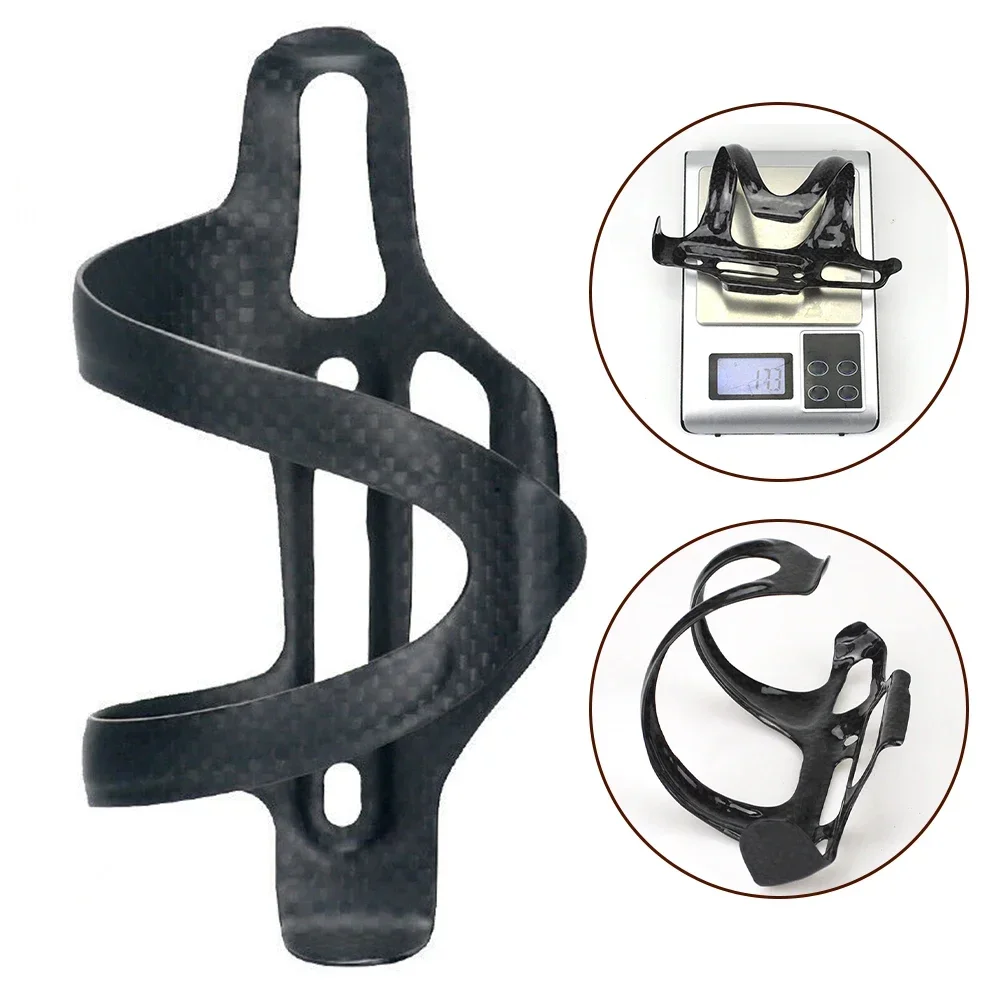 3K Carbon Fiber Bike Water Bottle Holder Right Side Open Bicycle Water Bottle Cages Drink Bracket Cycling-Accessories