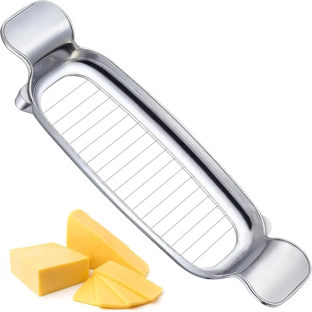 New Stainless Steel Cheese Slicer Multifunctional Dishwasher Safe Butter Slicer Cutter Comfortable Grip Food Cutter Kitchen