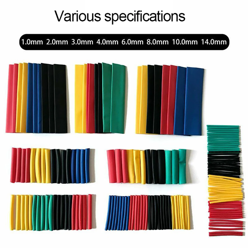 530pcs Heat Shrink Tubing  For Cables Thermoresistant Tube Heat Shrink Wrapping Connection Wire Cable Insulation Tubing For Wire