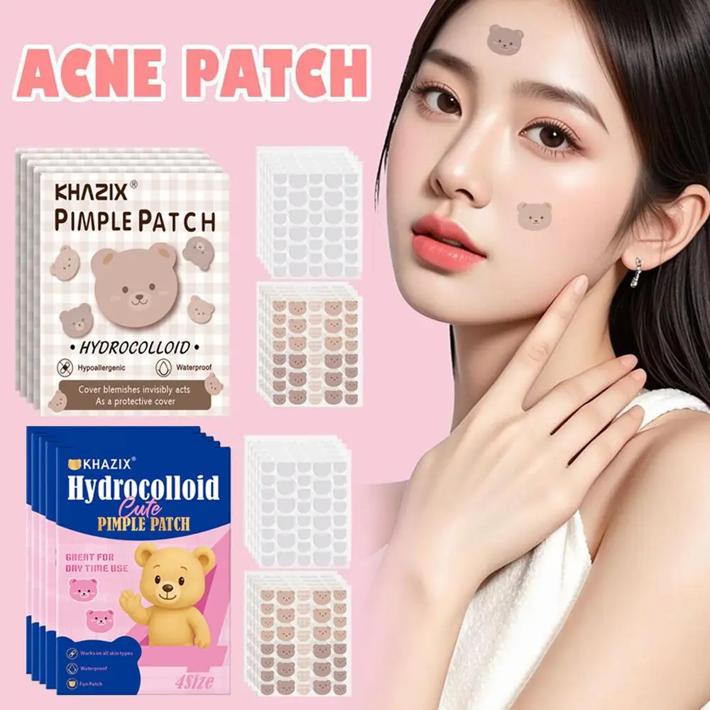 Parche bonito para el acné de oso, cuidado de la piel facial, parche para espinillas y acné, pegatinas para el cuidado de la piel, corrector de manchas, eliminación de belleza para acné, Maquillaje facial X1U6
