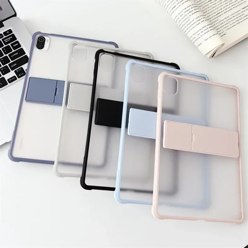 Translucent Stand Tablet Case For Xiaomi MI Pad 7 6 5 Pro Poco Redmi Pad SE 8.7 11 12.1 Matte Shockproof Hard Back Cover