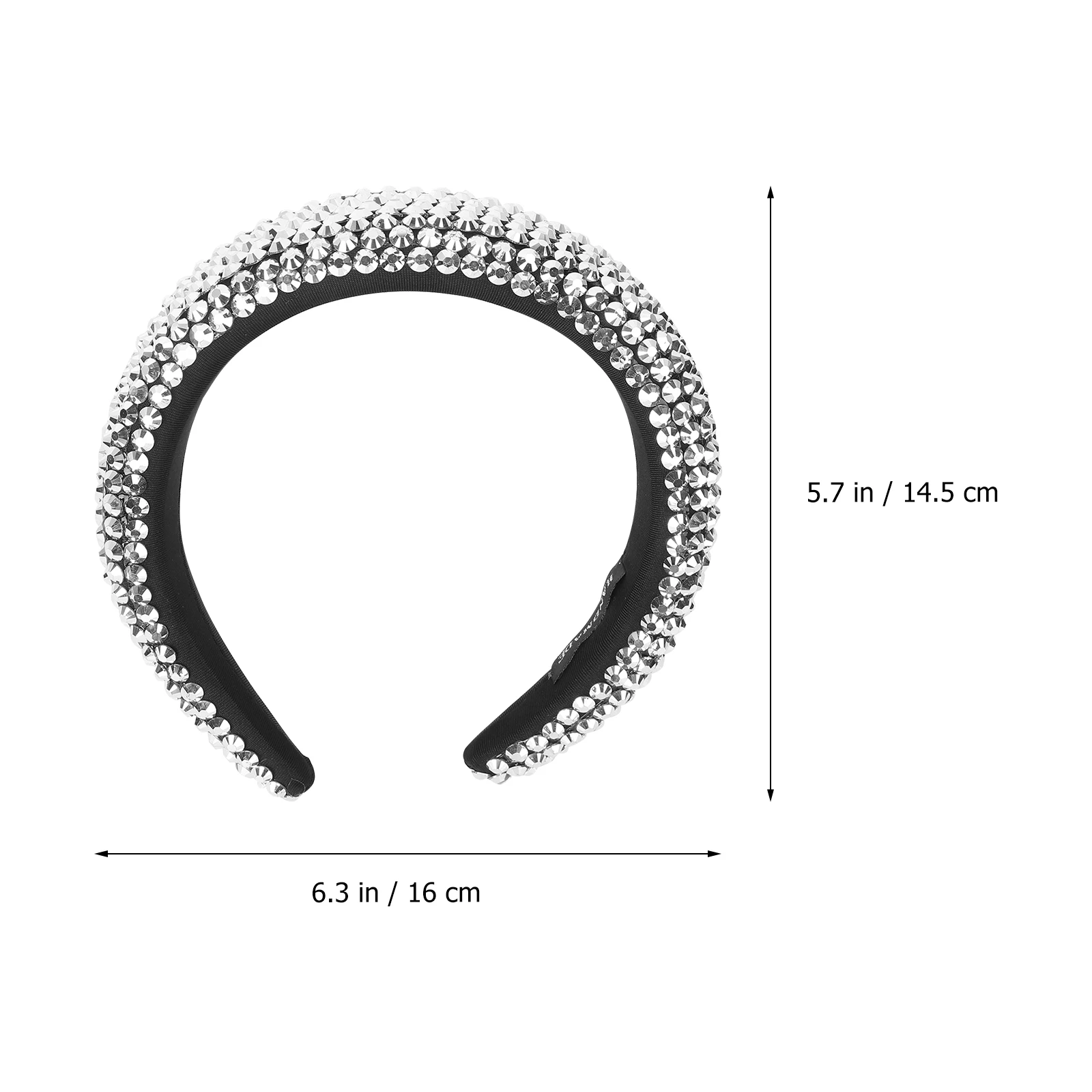 

Rhinestone Headb Crystal Headdress Wedding Hair Accessories Shiny Headwear Women Bridal Hair Full Diamond Decorative Sponge