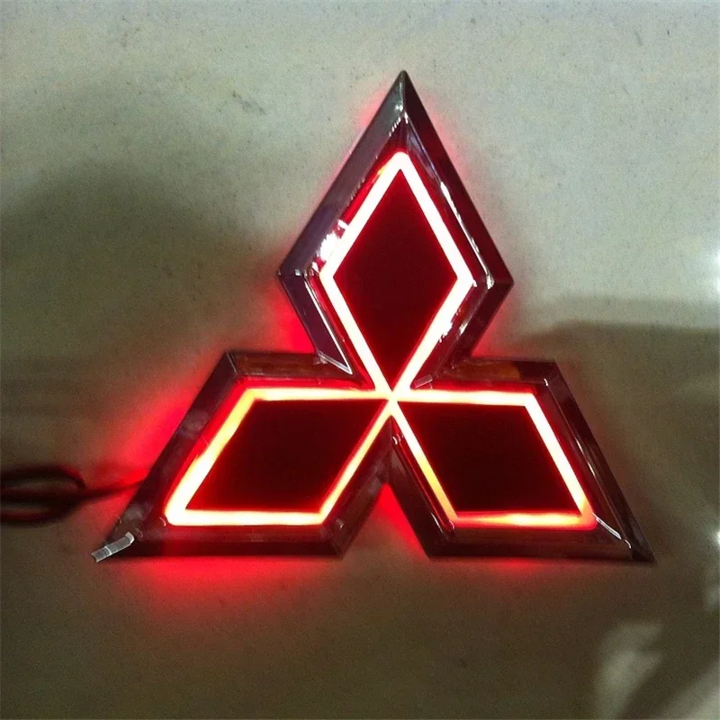 5D Car Front Rear Emblem Glow LED Badge Light for Mitsubishi ASX Mirage Ralliart Outlander Lancer Pajero Eclipse Galant