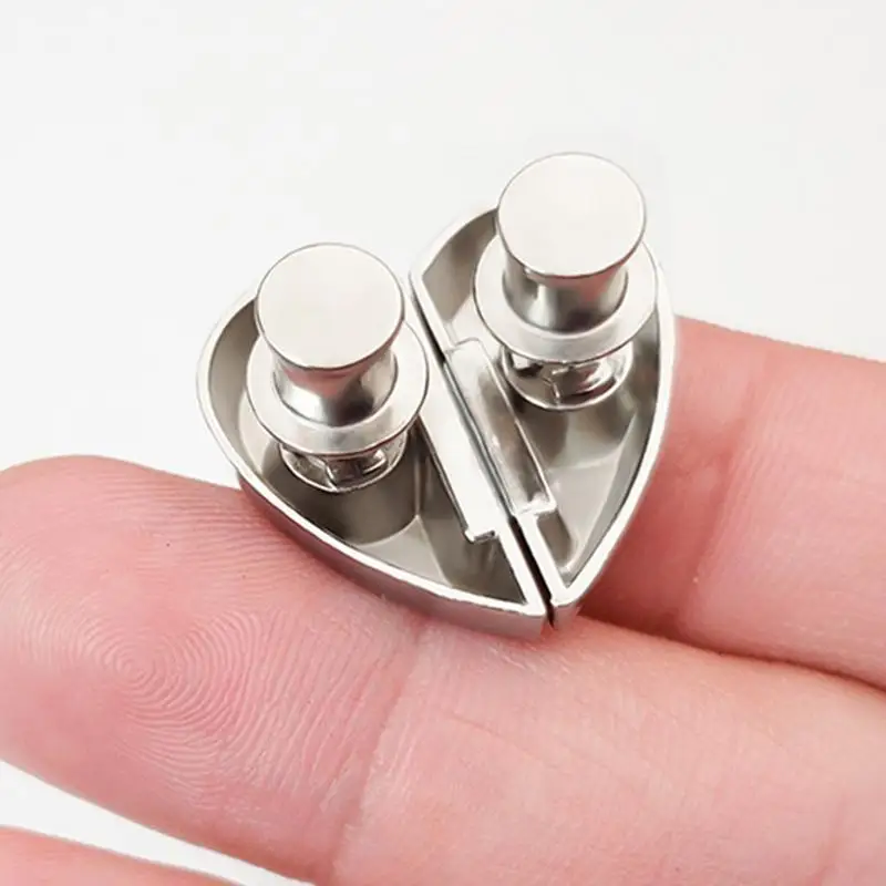 Cierre de imanes para cortinas, hebilla magnética para cortinas en forma de corazón, cierre magnético de doble cara, evita fugas de luz decorativas