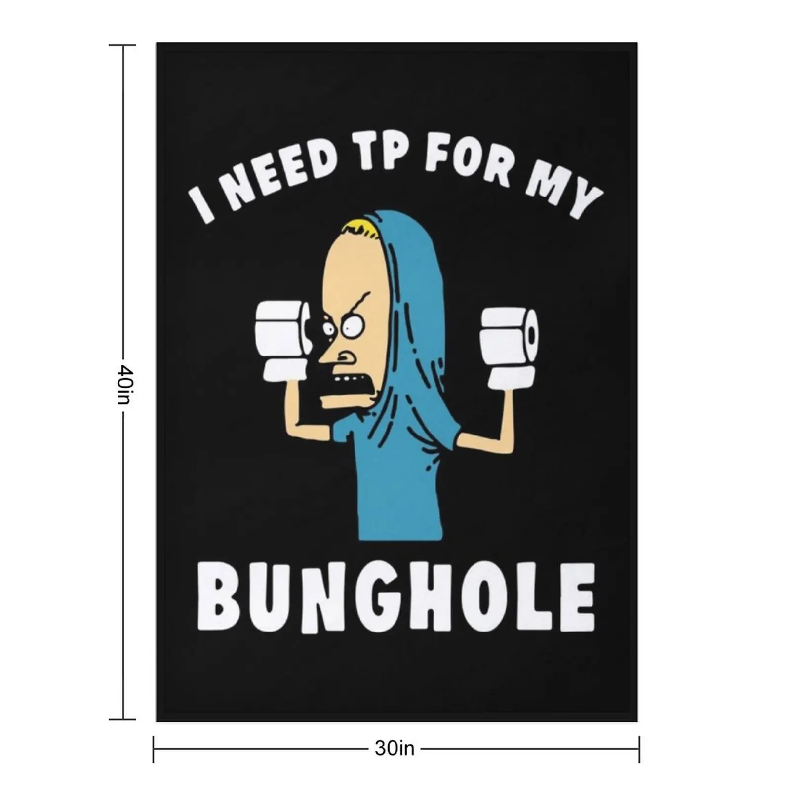 Beavis I Am The Great Cornholio هل أنت تهديدني رمي بطانية منقوشة تتحرك قيلولة البطانيات #2