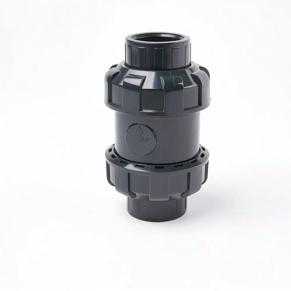 Chemical Grade UPVC Check Valve Double Union Vertical Flow Control Valve Durable Plastic Pipe Fitting For Water Systems