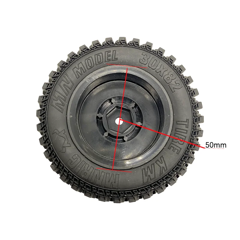 MN 4PCS 80*30MM Rc Car Rubber Tires Wheel Rim for Rc 1/10 1/12 1/16 MN86 MN128 C54 Assembled Tyre Off-road Truck Upgrade Parts