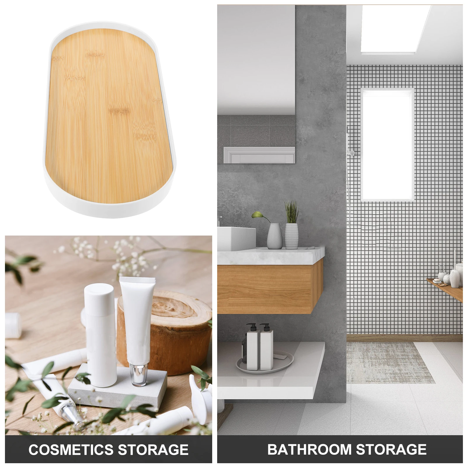 

Japanese Storage Tray White Smooth Edges Living Bedroom Vanity Bathroom MultiPurpose Organizing Cosmetics Jewelry Keys