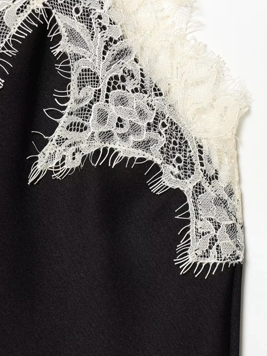 Modne topy na ramiączkach w stylu Y2K dla kobiet, eleganckie satynowe koszulki na ramiączkach z koronką, czarne, z odkrytymi ramionami, krótkie, bez rękawów, z odkrytymi plecami, letnie bluzki na imprezę, 2026