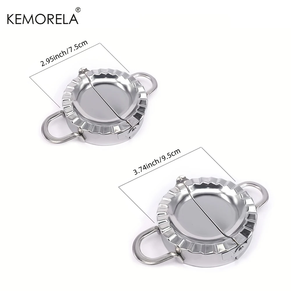 KEMORELA 1PCS Stainless Steel Dumpling Maker Mold Wrapper Dough Cutter Pie Ravioli Dumpling Mould Tools Kitchen Accessories