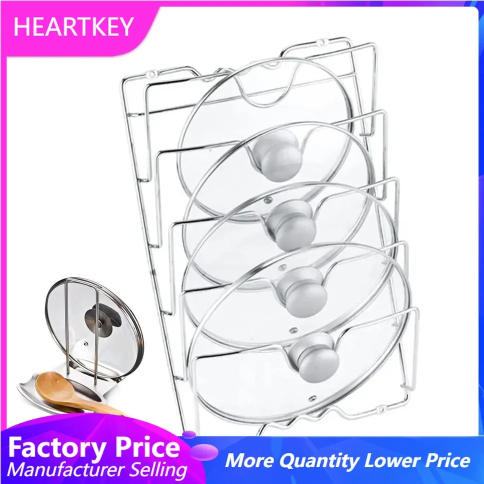 

Pot Lid Holder Kitchen Organizer Shelf Wall Hanging Pot Cover Rack 5-Layer Pot Cover Rack Pan Lid Holder Storage Racks