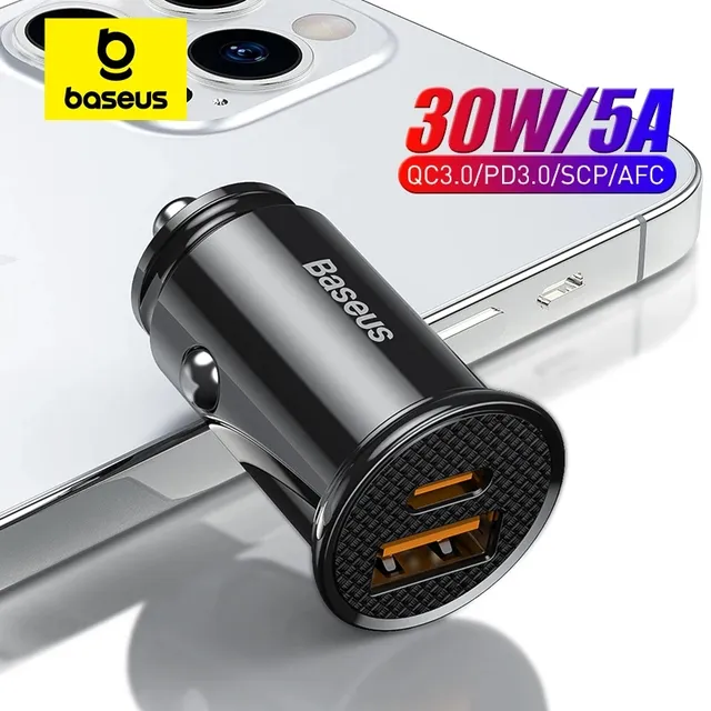 Baseus 30W USB Car Charger for Efficient Daily Use