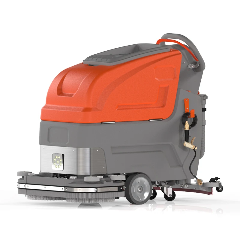 Heavy Duty Industrial Floor Scrubber Machine For Large Area Cleaning Warehouse Factory Professional Electric Ride-on Scrubber