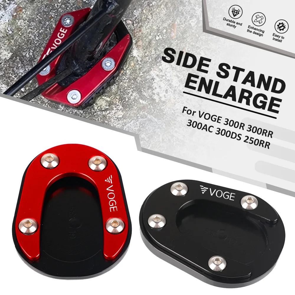 

For LONCIN VOGE 300R 300RR 300AC 300DS 250RR Motorcycle Kickstand Extender Foot Side Extension Pad Support Plate Enlarged Base