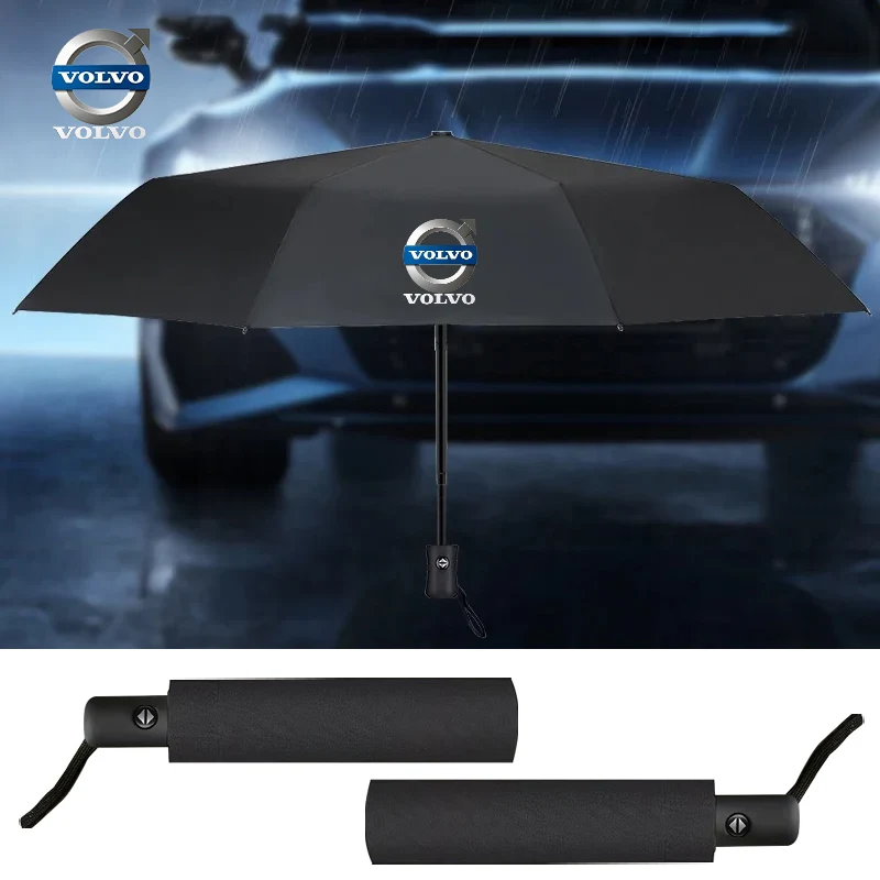 Car Styling Car Portable Folding Automatic Three Folding Umbrella Sunshade For Volvo XC90 V90 V60 XC60 V40 S80 S60 S90 C40 XC40