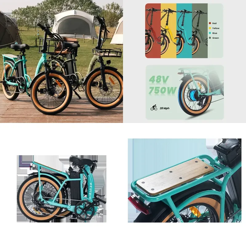 Factory 750W Fordable Light Tire Cargo Electric Bike Powerful All Terrain City Commute UL OEM for Adult