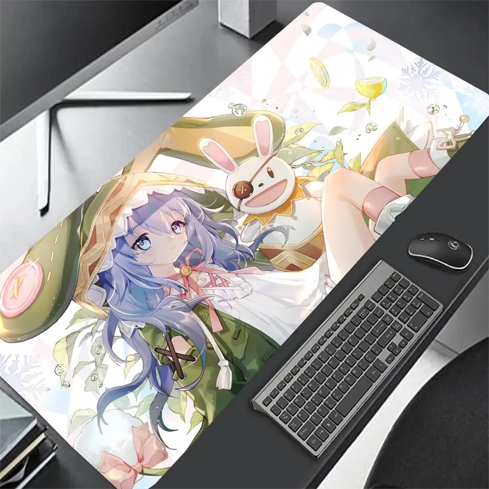 CuteAnime Date A Live Himekawa Yoshino Mousepad Large Gaming Mouse Pad LockEdge Thickened Computer Keyboard Table Desk Mat