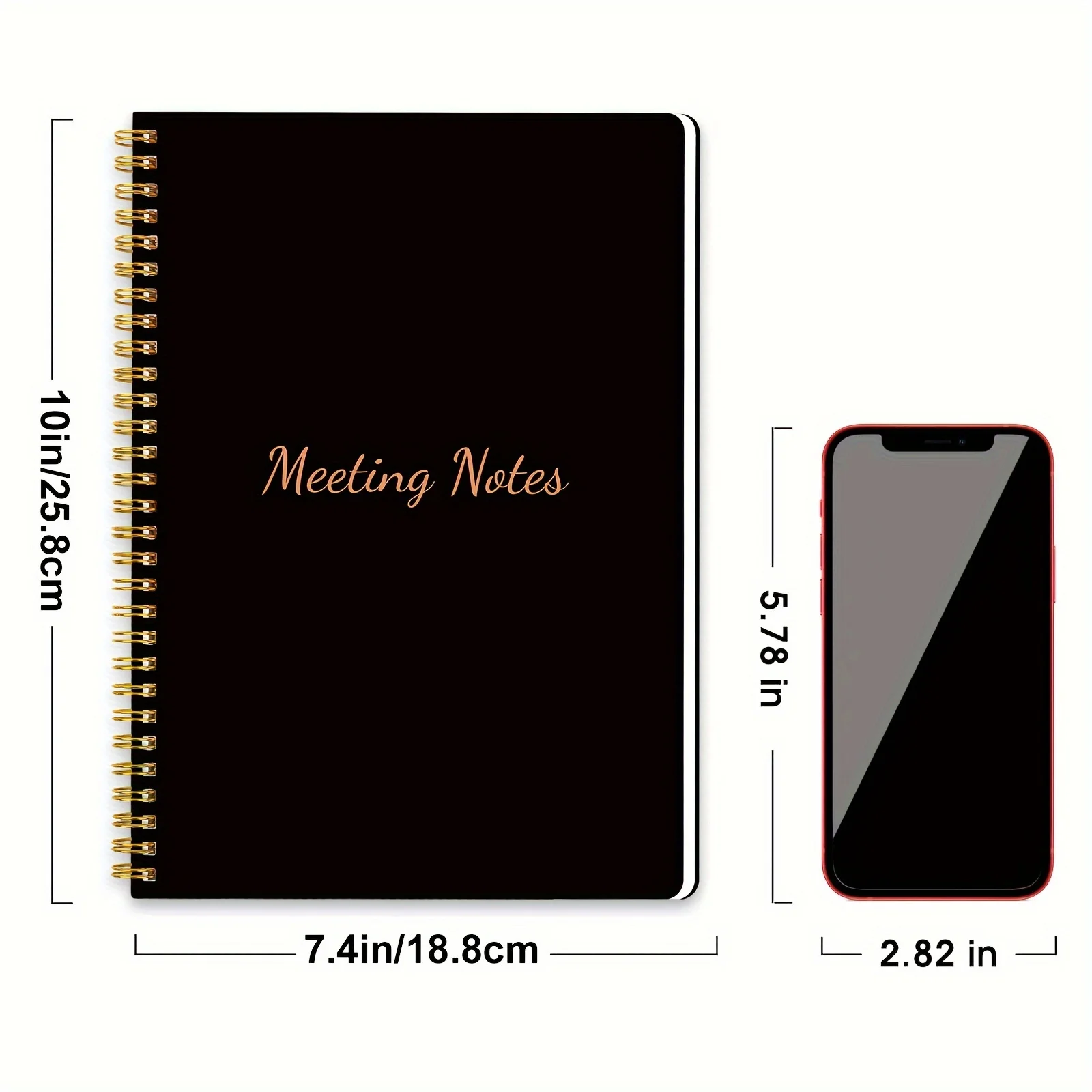 1pc Undated Weekly Plan - Meeting Notes Work Notebook Office Meeting Notebook - To Do List Notebook - Black