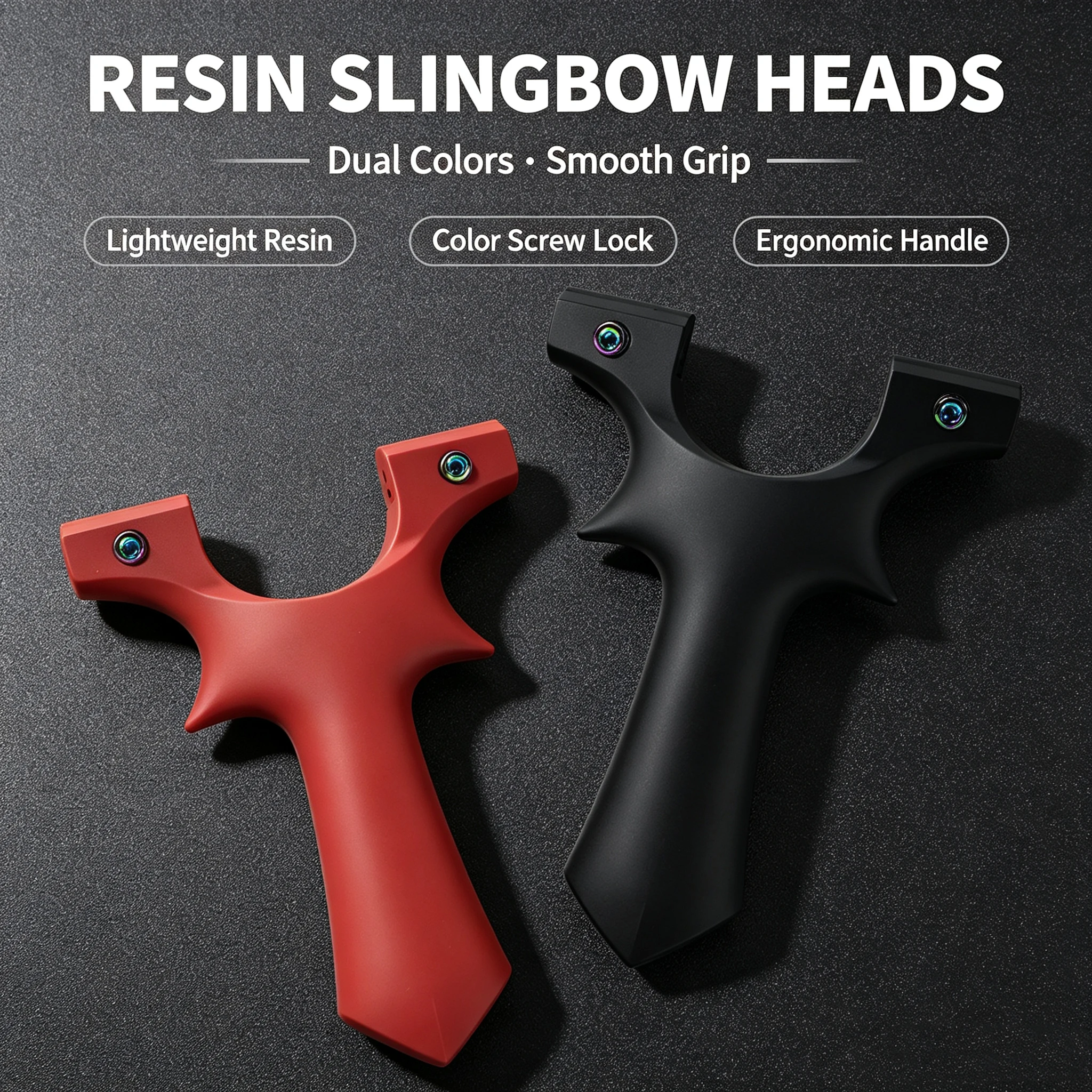 Resin Y-Shaped Slingshot Single-Screw Colorful Clamp 2 Colors Orange & Black Models Outdoor Target Precision Practice