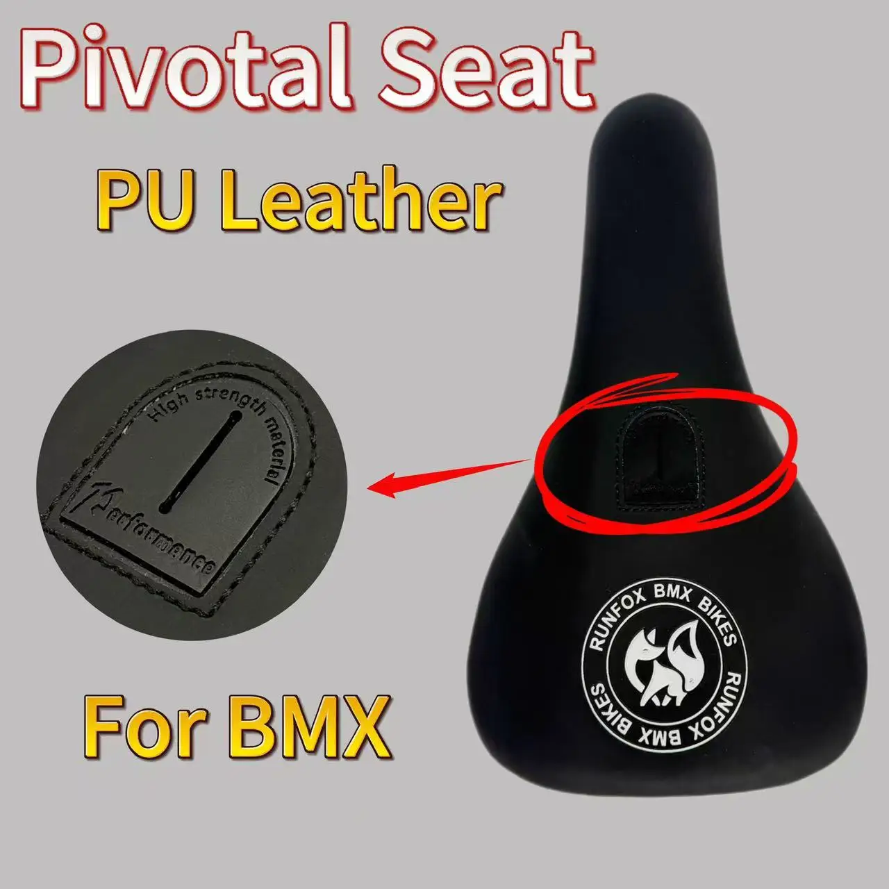 

BMX Bicycle Saddle Anti-slip High Elastic Comfortable Wide Padded Memory Foam Seat Shock Absorbing Waterproof pivotal seat
